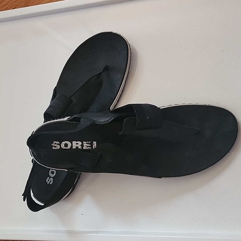 Women's Sorel Out N About slingback thong sandals, size 10.5